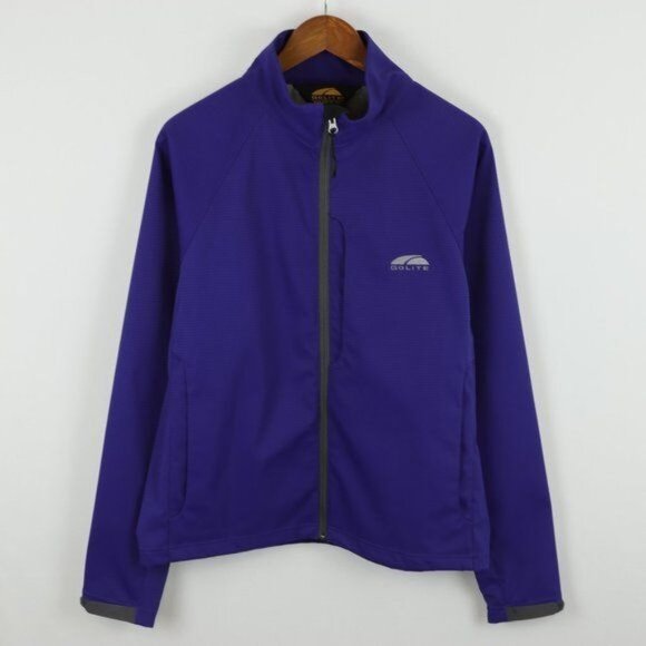 GoLite Men's Medium Purple Full Zip Water Resistant Softshell Athletic Jacket